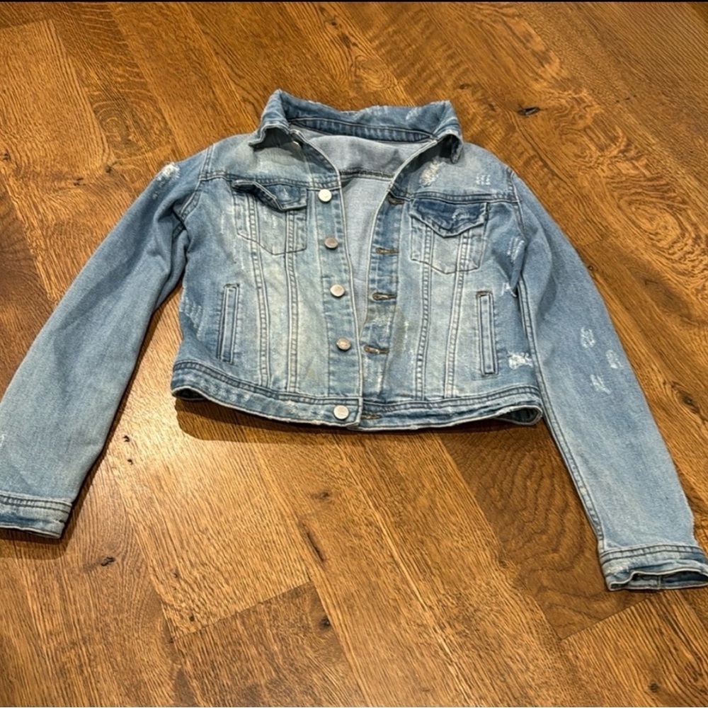 Tractr Girls Jean Jacket Blue Size Small